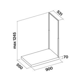 Вытяжка Falmec Полка EUROPA IS 90 (полка островная к вытяжке EUROPA, нерж. сталь)